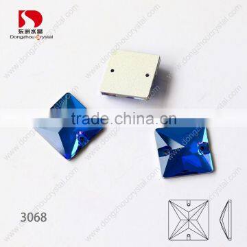 sapphire square crystal stone beads sew on flat back jewelry accessories rhinestones