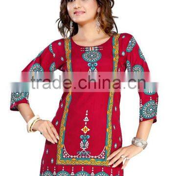 Canvas Crepe Printed Kurtis photo-3