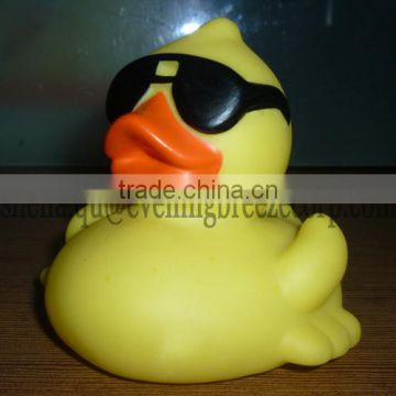 wholesale weighted rubber duck with sunglasses , derby race duck with glasses,weighted floating rubber duck