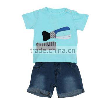Eco-friendly Fancy Baby Tops Latest Design Baby Boy Clothing Set Pictures of Short Skirts and Tops photo-3