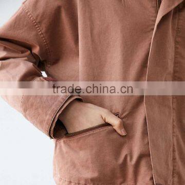 Plain Girls Jacket Loose Style Fashion Design With Zipper photo-5