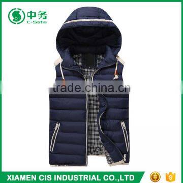 New Item European Style Slim Fit Lightweight Mens Cotton Down Vest for Winter photo-5