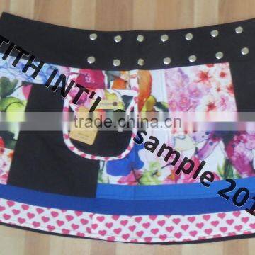 Two Sided Wear Ladies Mini Lace Skirt With Pocket photo-3