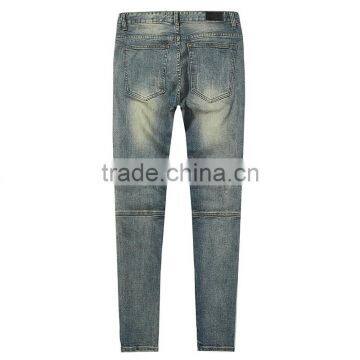 New Model Men's Distressed Urban Star Biker Denim Jeans Pants Men Slimming Skinny Used Motocycle Jeans photo-5
