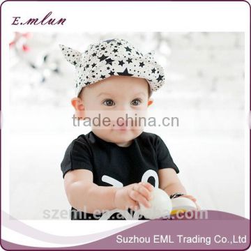 Baby hats for men and women baby hat Korean black pacifier horn children devil hat