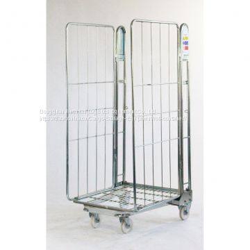 2 Sided Industrial Metal Steel Roll Cage Logistic Equipment