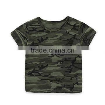 wholesale Kids 3-10Y 100% Cotton kids t-shirt The army clothes short sleeves camo t shirt baby