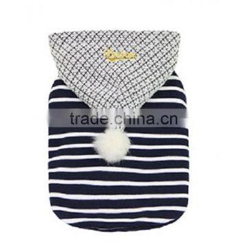 striped dog hoodie dog clothes winter