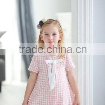 Houndstooth Mother Daughter Matching Dress Elegant Dress Cotton Frocks Designs photo-2