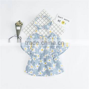 S17356A New Girls Printed Flower Blouse Casual Short Sleeved Children Blouse photo-6