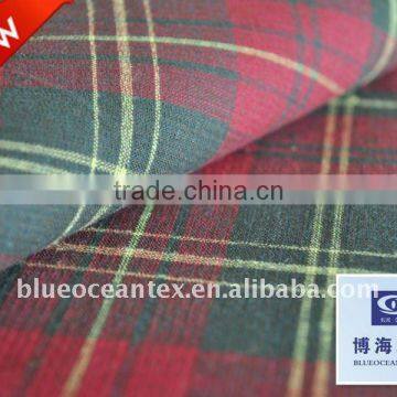 Scotland wind 100% cotton canvas fabric yarn dyed shirting fabric