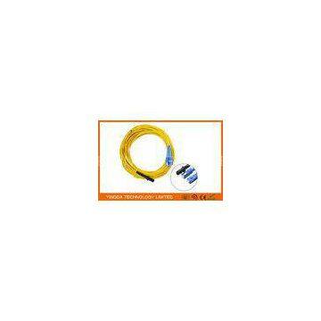 LC / APC Fiber Optic Patch Cord MT-RJ to SC Singlmode Duplex Zipcord Without Clip Yellow