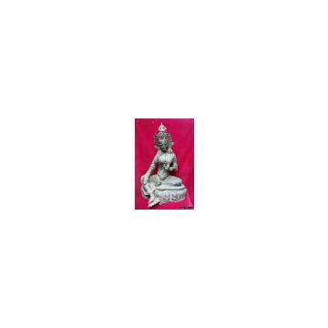 19C Old Antique Green Tara Statue Tibetan Nepal