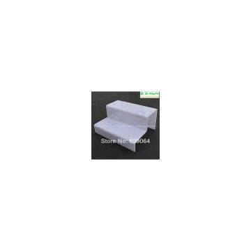 New arrival new style 1 pcs acrylic wallet display rack, high quality white color ladder display case