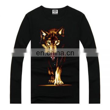 Wolf print wholesale animal t-shirt,3d animal t-shirts