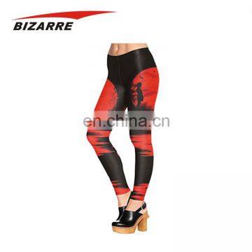 lightweight breathable private label leggings with sublimated print