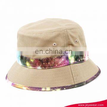 Bucket Hat Vintage Galaxy Universe Print Boonie Cap Hunting Fishing Sport Roll Brim Hat