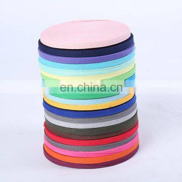 stock colored 10mm 100% cotton herringbone tape
