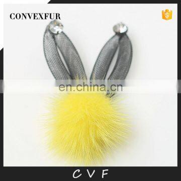 Handmade fur pompom accessory for garment,shoes,bags decoration