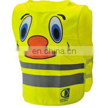 High Visibility Yellow Kids Safety Vest with Any Customized Design Logo