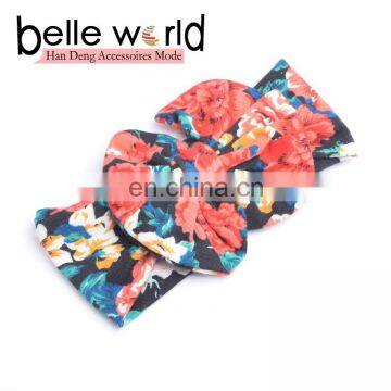 High Quality Floral Bowknot Baby Headband Large Bow Cotton Headband for Children photo-5