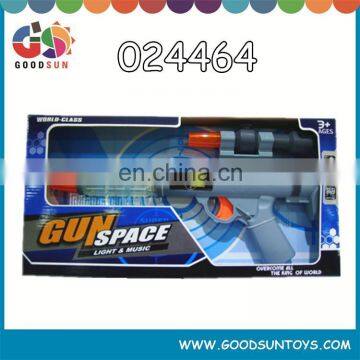 2016 Top new cheap promtional toy B/O children space gun pray gun with light and music for export