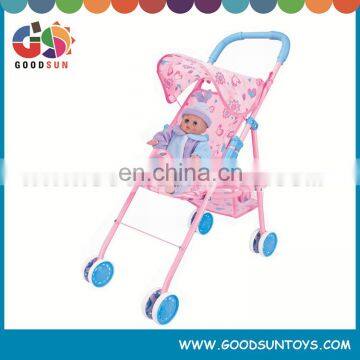 Hot Selling Baby dolls cart doll walker vinyl doll with strollers