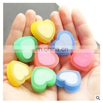 Creative Lovely Heart Eraser Love Jelly Color Rubber Kindergarten Pupils Prizes Children Erasers Stationery Gift