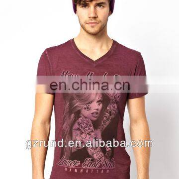 2014 Manhattan new york city printed man's fashion street high quality casual t shirt wholesaler in china model-sc125