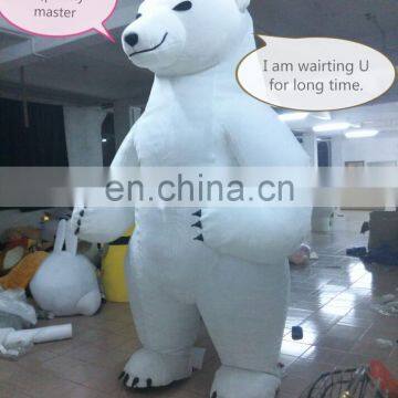 HI CE inflatable mascot costume in 3 meters for adult,polar mascot costume with high quality