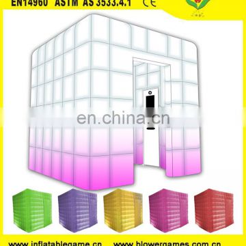 Events crazy 16 colors Led changing tent Inflatable Portable Photo Booth Enclosure