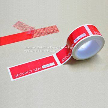 Tamper Evident Security Tape With Perforation Liner and Serial Number