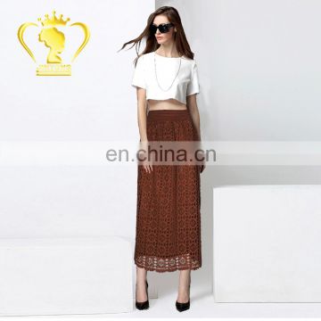 Beautiful sexy ladies long maxi lace skirts women maxi skirts