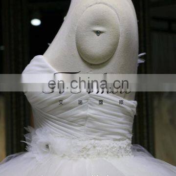 1A873 One Shoulder Ruche Sleeveless Ball Gown Evening Dress New Design 2016 photo-6