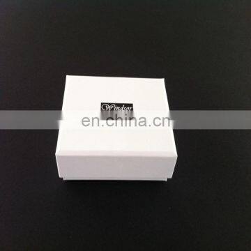 Exclusively for USA foam insert black logo fashion white paper box for jewelry