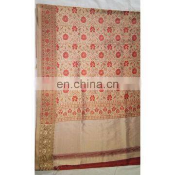 Women's Designer Wedding Wear Red Handmade Valkalam Banarasi Silk Bridal Saree Party Wear Dress photo-4