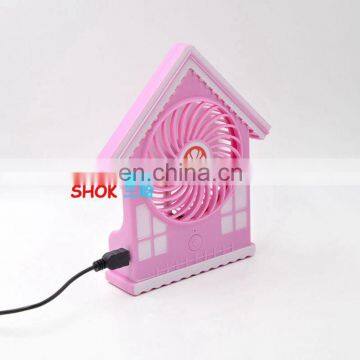 2017 House Shape USB Portable Fan With 18650 Battery for Cooling photo-3
