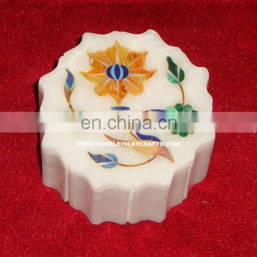 Natural Marble Inlay Jewellery Box