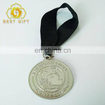 Wholesale Customized Plating Sliver Color Sport Medals