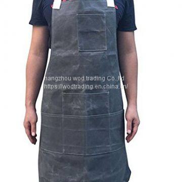Grey fabric apron with waterproof fabric for selling