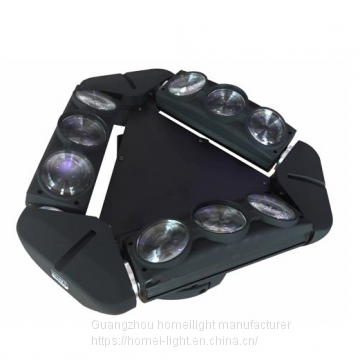 9pcs Rgbw 3 Heads 4in1 Led Moving Head Spider Beam Light photo-3