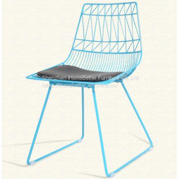 Modern style metal wire fashion creative chair cafe restaurant chairs