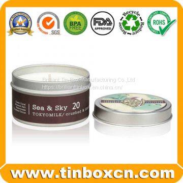 Round Metal Gift Box Candle Tin photo-3