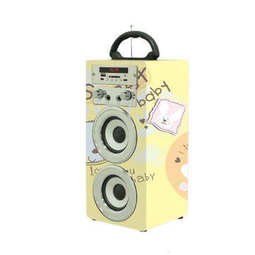 Christmas Gifts Promotion Party Speaker Outdoor Wooden 1000MAH Battery OEM/ODM with TF card/AUX/FM radio Stereo Music System