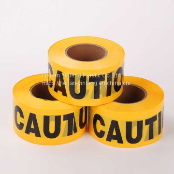 black yellow plastic Hazard warning tape/caution tape/underground warning tape