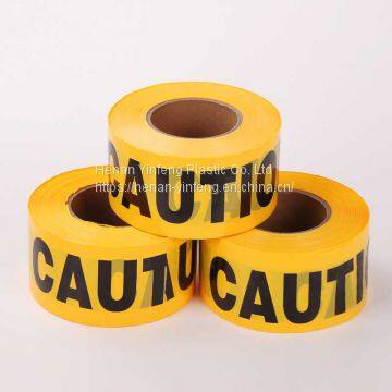 Black Yellow Plastic Hazard Warning Tape/caution Tape/underground Warning Tape