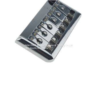 factory custom nickel plated brass headless guitar bridge