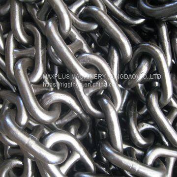 black painted ship anchor chain with stud marine hardware