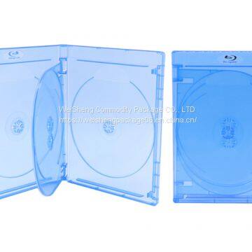 Manufacturer Weisheng Factory OEM Blu-Ray Slim Case 14mm 4 Discs CD DVD Blue Ray Case