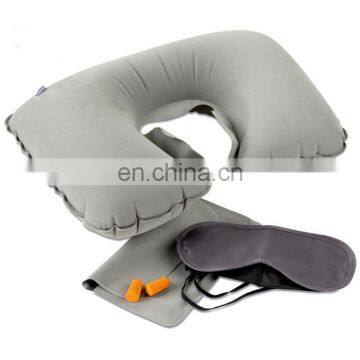 Amazon Hot Sale High Quality Custom Press Type Automatic Inflating Travel Neck Pillow photo-6